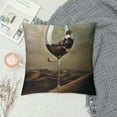 thumbnail image 2 of Autua Wine Glass Theme Decorative Cushion Throw Pillow Cover for Home Living Room Sofa Bedroom Car, Printed on Both Sides, 1PC 12x12in, 2 of 5