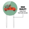 thumbnail image 6 of Acrylic Old Timey Christmas Red Truck and Tree Cake Topper Party Decoration for Wedding Anniversary Birthday Graduation, 6 of 7