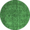 thumbnail image 1 of Ahgly Company Indoor Round Oriental Emerald Green Industrial Area Rugs, 7' Round, 1 of 4