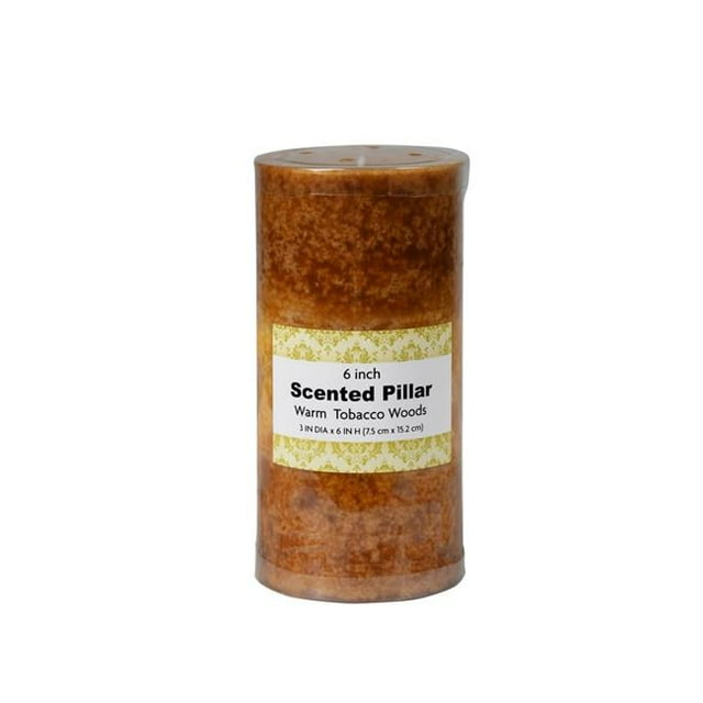 Jeco CPC-3609-12 3 x 6 in. Tritone Scented Pillar Candle, Orange & Rust - 12 Piece