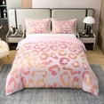 thumbnail image 1 of Erosebridal Housse de Couette Imprimé Animal Rose 100 % Coton Simple pour Filles Femmes, Ensembles de Literie Léopard Guépard Taille Simple, Réversible 2 Pcs, 1 of 6
