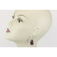 thumbnail image 5 of Spyglass Designs Sterling Silver Purple Simulated Light Amethyst Earrings Faceted Large Pear Teardrops Simple Briolette Dangle Drops For Adult Women, 5 of 5