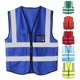 thumbnail image 2 of Chaleco de seguridad de alta visibilidad con cremallera, chaqueta reflectante, chaleco de seguridad con 5 bolsillos, 2 of 5