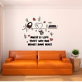thumbnail image 1 of Personalized Name Music Wall Decal Guitar, Headphones,Piano with Musical Notes and Hearts Bedroom Wall Decal for Boys Instruments Cute Themed Room Decal - Size: 40 In x 32 In, 1 of 5
