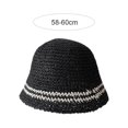 thumbnail image 2 of Sombrero de pescador plegable con circunferencia de 58-60cm, sombrilla femenina, sombrero protector solar, sombrero para el sol hueco de color simple, 2 of 5