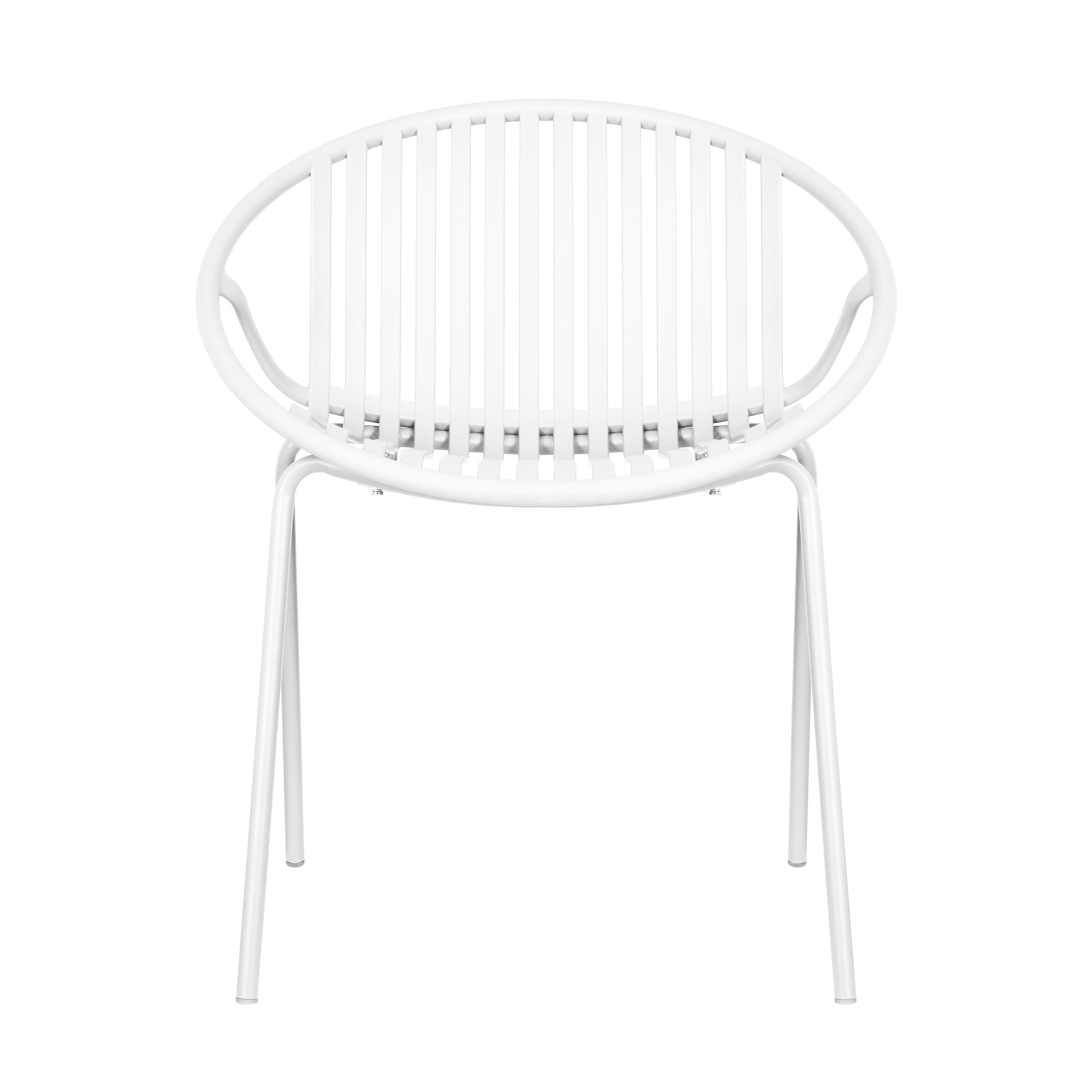 Christopher Knight Home Minimalist Plastic Outdoor Folding Dining Chairs, Metal Legs, White, Set of 2