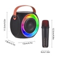 thumbnail image 6 of voice box,Led Color Handheld 2 Led Color Birthday Party Party Ktv Set With 2 Handheld Mic Birthday Ktv Set And Set With Color Handheld Mic With 2 Led Hxber Huiop Royhh, 6 of 7