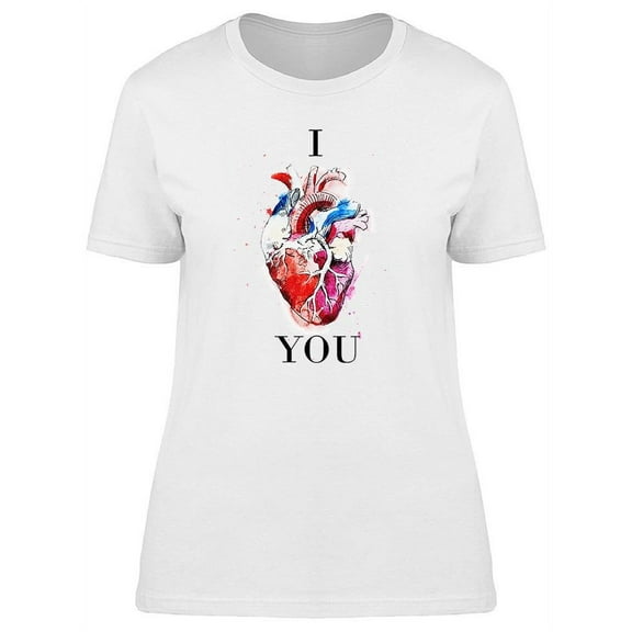 I Love You Anatomical Heart Tee Women's -Image by Shutterstock