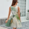 thumbnail image 6 of Abstract Art Sage Green Sleeveless Dress Women Summer Evening Dresses Ladies Sundress, 6 of 7