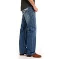 thumbnail image 2 of Rock & Roll Cowboy Men's and Blue Raised Denim Jeans Straight Leg Medium Blue 40W x 32L, 2 of 6