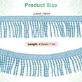 thumbnail image 3 of Uxcell 1 Count Curtain Fringes Fringe Trim for Sofa Clothes Blue 12 Yards, 3 of 6