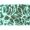 thumbnail image 1 of Ahgly Company Machine Washable Indoor Rectangle Abstract Turquoise Blue Modern Area Rugs, 5' x 7', 1 of 4