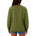 thumbnail image 4 of IYYVV Oversized Sweatshirts for Women Crewneck Cotton Long Sleeve Tops Plain Pullover Solid Color Hoodies Y2K Clothes Army Green M, 4 of 4