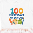 thumbnail image 4 of Inktastic 100 First Days of School Colorful Art Palette Girls Toddler Dress, 4 of 5
