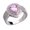White gold, variant on Heart-Shaped Alloy Ring with Artificial Gemstones and Semi-Precious Stones in White Gold for Women