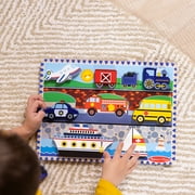 Melissa & Doug Vehicles Wooden Chunky Puzzle - Plane, Train, Cars, and Boats (9 pcs) - FSC Certified