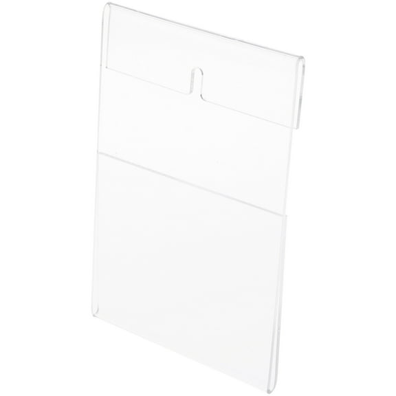 Plymor Clear Acrylic Top-Fold Literature Sign Holder Frame (Wall Mount), 5" W x 7" H