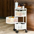 thumbnail image 5 of bestolf 5 Tier Circular Rotating Basket, Large Storage Rack with Wheels, Fruit and Vegetable Metal Wire Shelf with Top Lid, 5 of 9