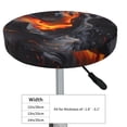 thumbnail image 4 of Disketp Molten Lava Abstract Flow Funda Redonda para Taburete, Funda de Cojín para Silla de Bar Suave y Elástica-14 inch, 4 of 7