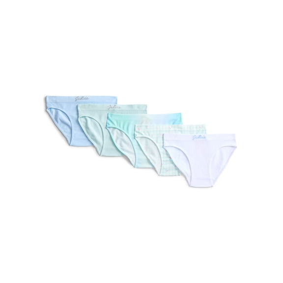 Justice Girls Seamless Bikini Undies, 5-Pack, Sizes 6-16
