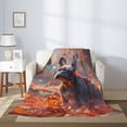 thumbnail image 5 of Throw Blanket for Couch Sofa and Bed, Maple Leaf Mushroom French Bulldog Super Soft Plush Throw Blanket, Fuzzy Cuteness Comfy Warm Washable Flannel Blanket & Throws for All Season 60"x50", 5 of 7