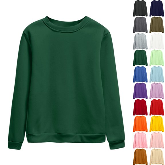 Bmisegm Womens Sweatshirts Long Sleeve Pullover Hoodies Shirt 2026 Fall Tops Loose Casual Sweaters Crew Neck Sweatshirts Women