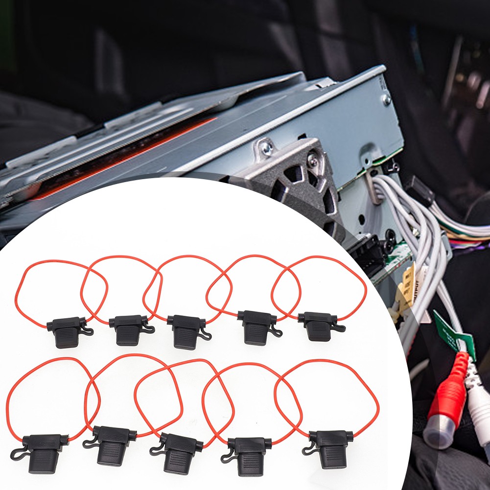 10 x Inline Fuse Holder 12V 30A For Standard Blade Fuses Splash Proof Car Bike