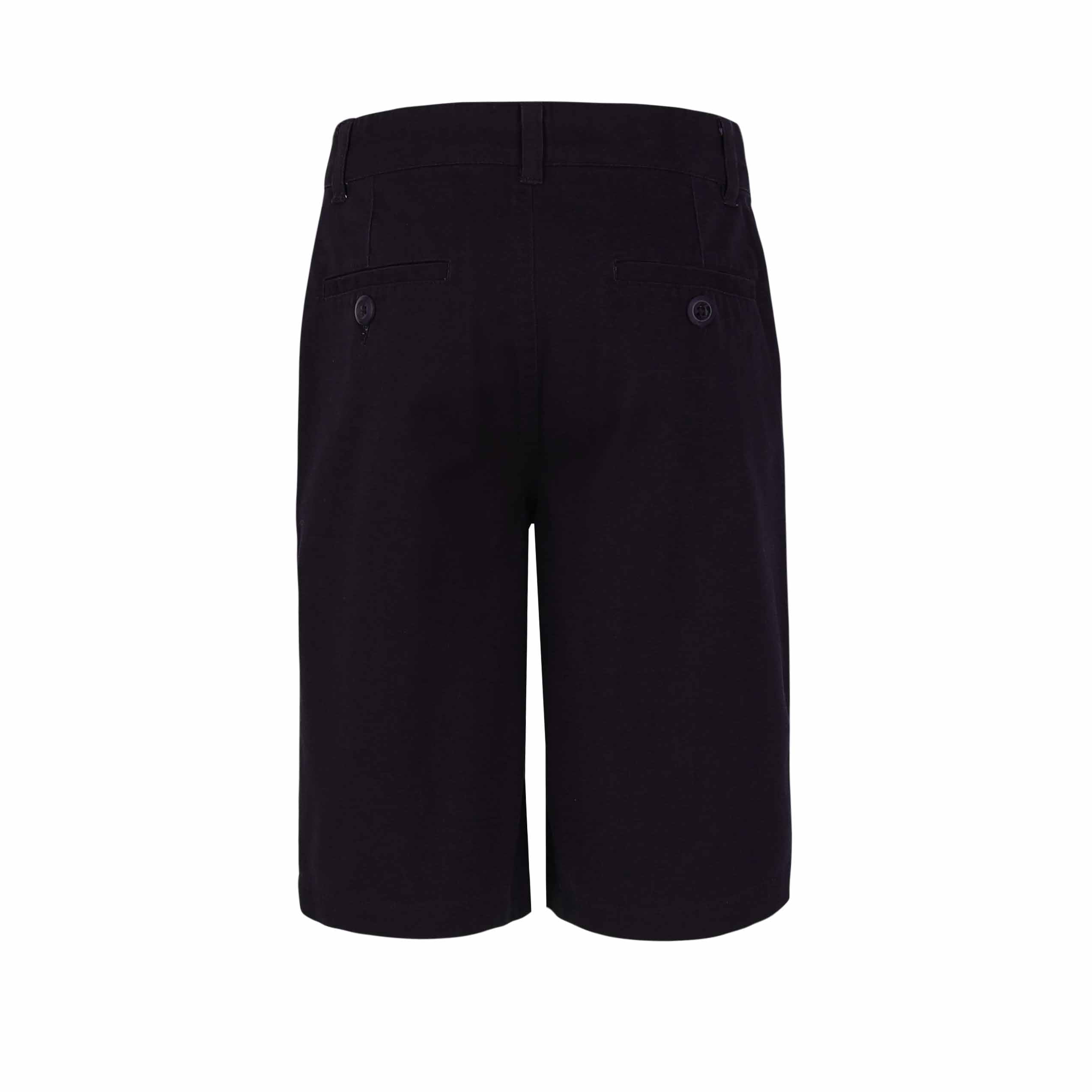 Bienzoe Boy's School Uniforms Flat Front Twill Bermuda Shorts 