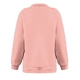 thumbnail image 5 of Oversized Sweatshirt for Women Trendy,Women's Causal 1/4 Zip Pullover Long Sleeve Collar Sweatshirts Solid Color V Neck Pullover Tops Drop Shoulder Fleece Workout Sweater, 5 of 6