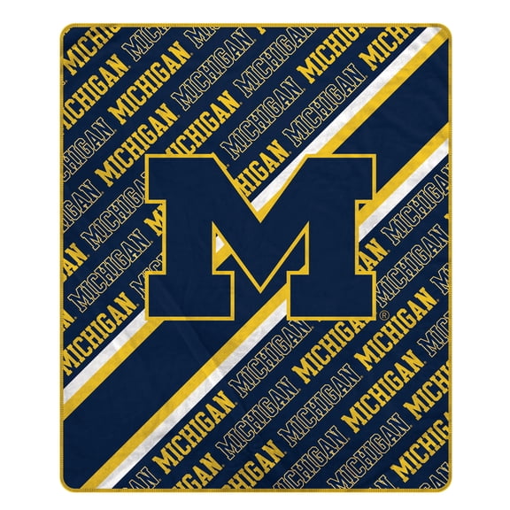 Pegasus Michigan Wolverines 60" x 70" Diagonal Lined Wordmark Ultra Soft Blanket