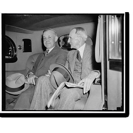 Historic Print, Jay G. Hayden, Detroit newspaperman & Henry Ford at White House, 4/28/38, 16" x 20"