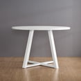 thumbnail image 6 of 3-Piece Round Dining Set, Trestle Dining Table with 2 Boucle Chairs, 6 of 14