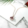 thumbnail image 4 of Gem Stone King 1.99 Ct Heart Shape Red Rhodolite Garnet 18K Rose Gold Plated Silver Pendant, 4 of 4