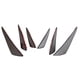 thumbnail image 1 of 6PCS Universal PP Surface Car Bumper Front Lip Splitter Wrap Angle Spoiler Pala (Negro), 1 of 7