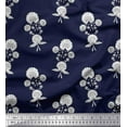 thumbnail image 1 of Soimoi Poly Georgette Fabric Leaves & Floral Block Fabric Prints by Yard 52 Inch Wide, 1 of 3