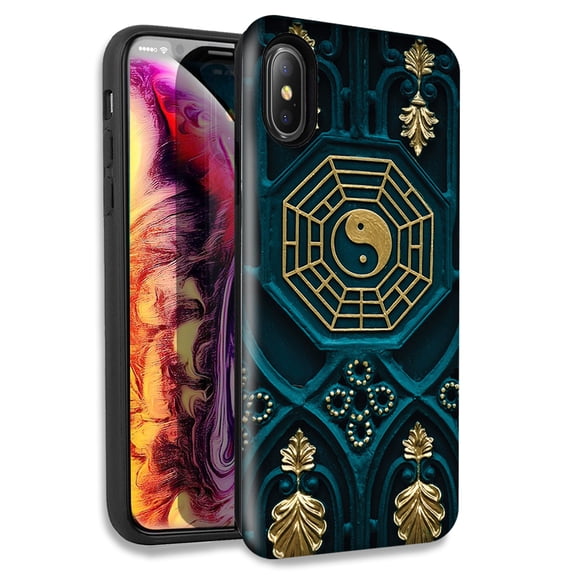 Mundaze Yin Yang Double Layer Hybrid Case Cover For Apple iPhone XR
