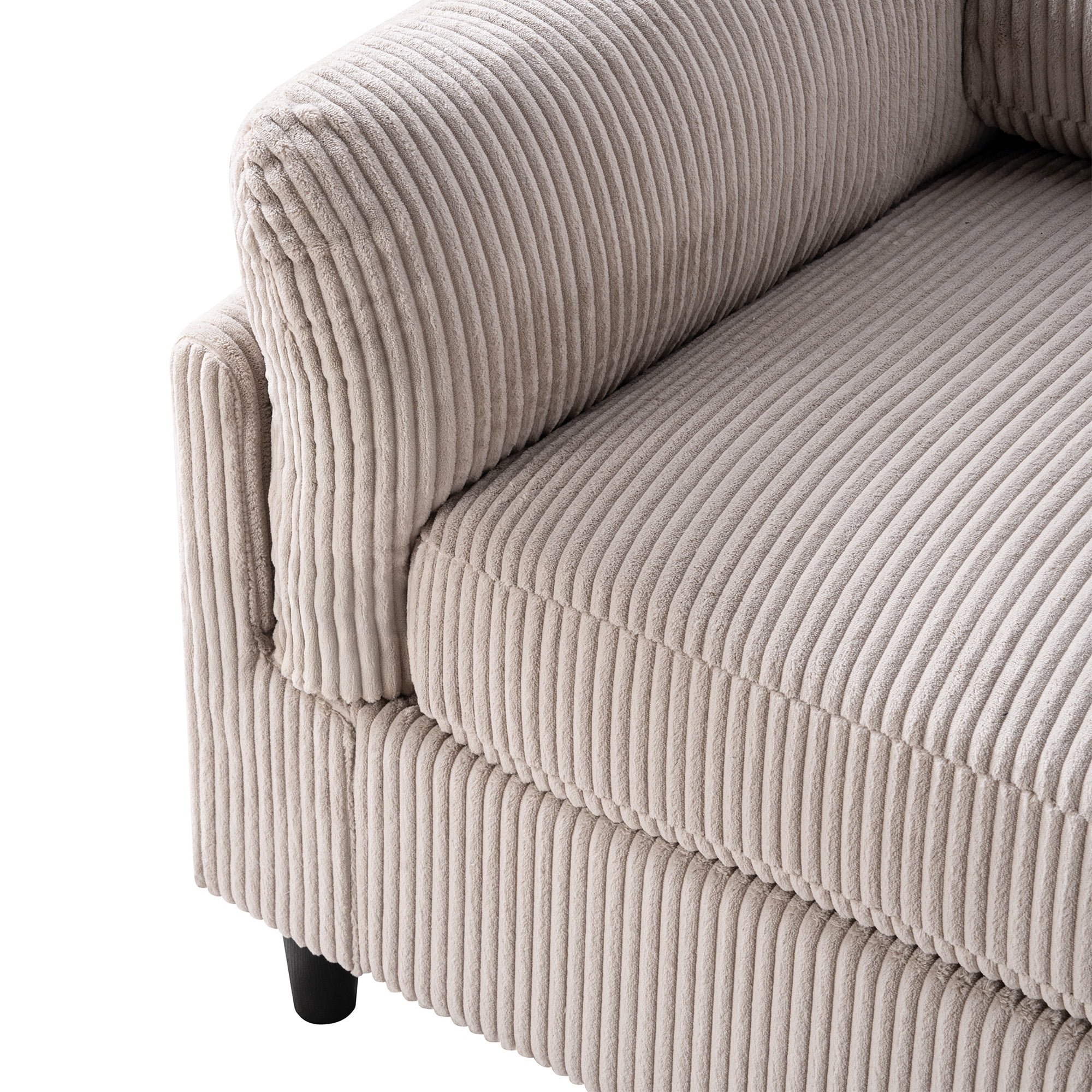 Lunale 82" Oversized Loveseat Sofa, Modern 2-Seater Cloud Couch for Living Room, Camel Corduroy