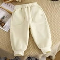 thumbnail image 6 of Lmnyox Corduroy Sweatpants for Boys Winter Cozy Plain Fleece Lined Pull On Trousers Casual Baggy Cuffed Pants with Pockets, 6 of 9