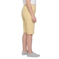 thumbnail image 5 of Turtle Bay New York Women's Lightweight Twill Bermuda Shorts Elastic Waist Plus Sizes, 5 of 8
