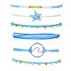 thumbnail image 1 of 2 juegos de pulseras para niñas adolescentes y mujeres, pulseras de cuerda impermeables, tobilleras de playa de verano, pulsera tejida, 1 of 5