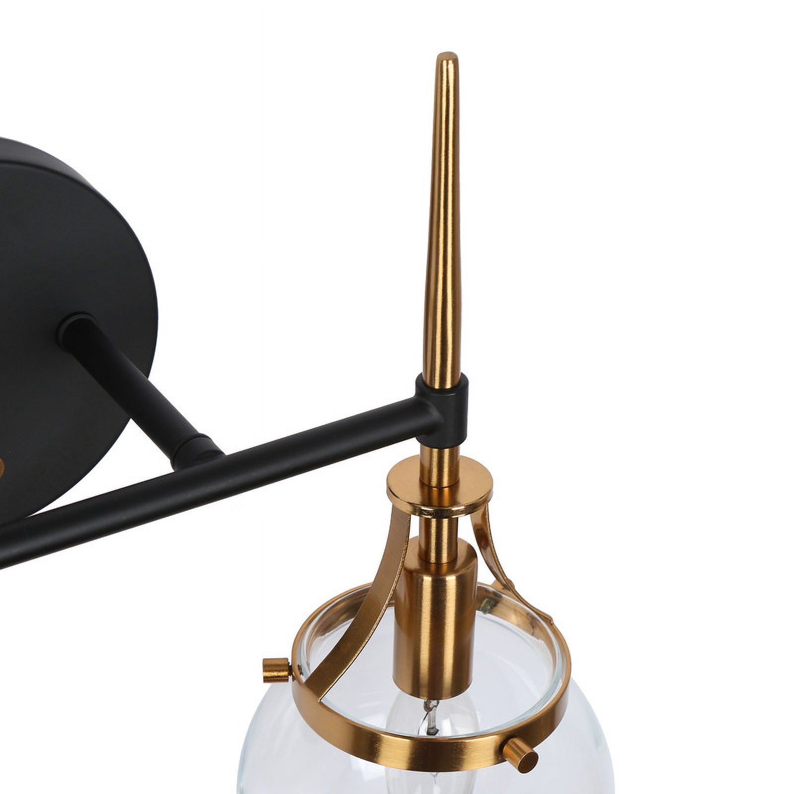 LNC Capensis 7.1-in 2-Light Matte Black LED Modern/Contemporary Vanity Light