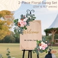 thumbnail image 5 of Faux Flower Swag Set of 2 Wedding Welcome Signs Floral Swag Artificial Flowers for Windows Ceremony Wedding Backdrop Decoration (Pink), 5 of 6