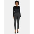 thumbnail image 2 of Time and Tru Women's Skinny Ponte Knit Pants, 29" Inseam, Sizes XS-XXXL, 2 of 5