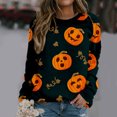 thumbnail image 5 of Sudadera de manga larga para mujer, blusa con estampado de costura y blusas sueltas Pompotops gfhjh2076, 5 of 5