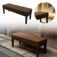 thumbnail image 2 of Long Bench Stretch Slipcover, Pineapple Lattice Full Coverage Seat Protector, Solid Color Elastic Furniture Cover For Dining Bench Piano Bench Bed End Bench, 2 of 6