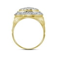 thumbnail image 2 of Diamond Princess 10kt Yellow Gold Mens Round Diamond Circle Cluster Ring 1/4 Cttw, 2 of 2