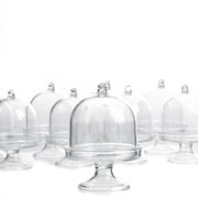 Factory Direct Craft Clear Acrylic Dome Top Pedestal Cloches | 12 Cloches