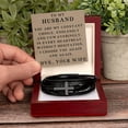 thumbnail image 7 of To My Husband Bracelet Husband Christmas Gifts from Wife Husband Fathers Day Gift In Every Heartbeat Without Hesitation I Choose You Again Valentine's Day Gifts for Him Men Cross Bracelet, 7 of 7