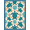 Blue Teal, Pattern 2, variant on ODIKA Boho Ocean Stained Entryway Teal Beachy Cherry Nautical Turtle Refined for Queen Size Bedroom, Under Bed, Master , Foldable Easy Care