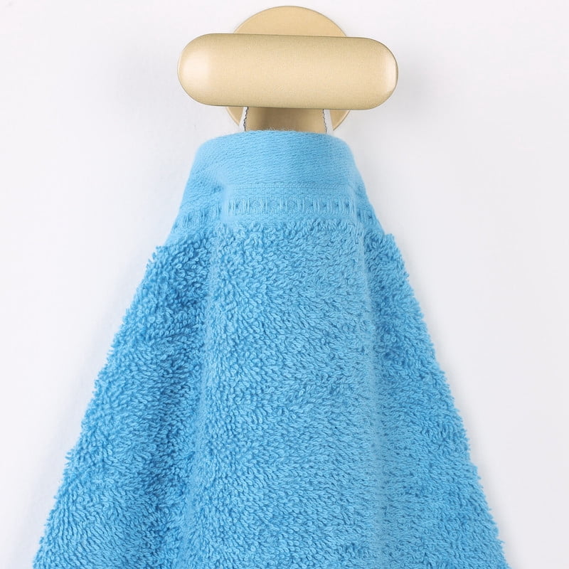 Superior Honeycomb Cotton Medium Weight Face Towels Washcloths, Set of 12, Azure